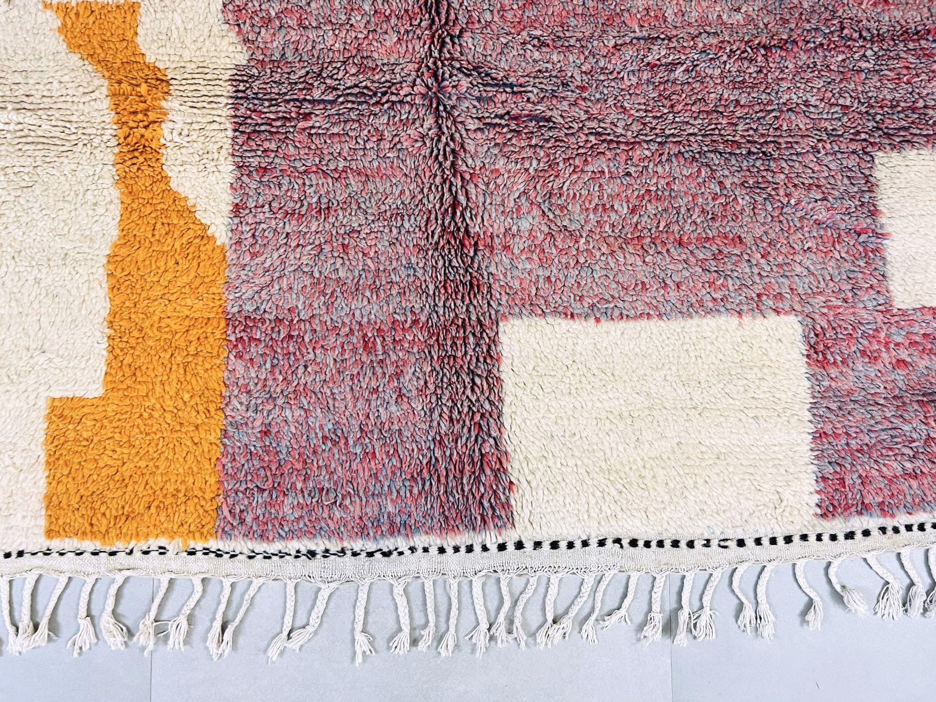 Multicolor Patchwork Shag Rug
