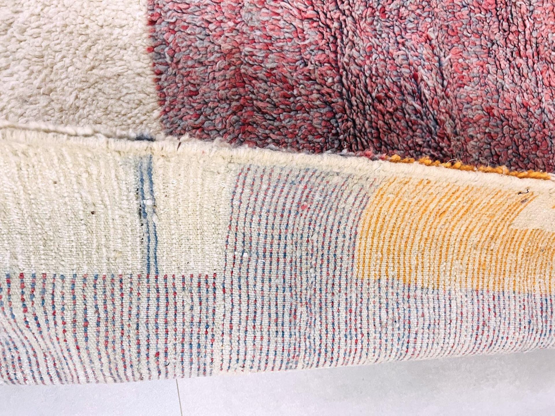 Multicolor Patchwork Shag Rug