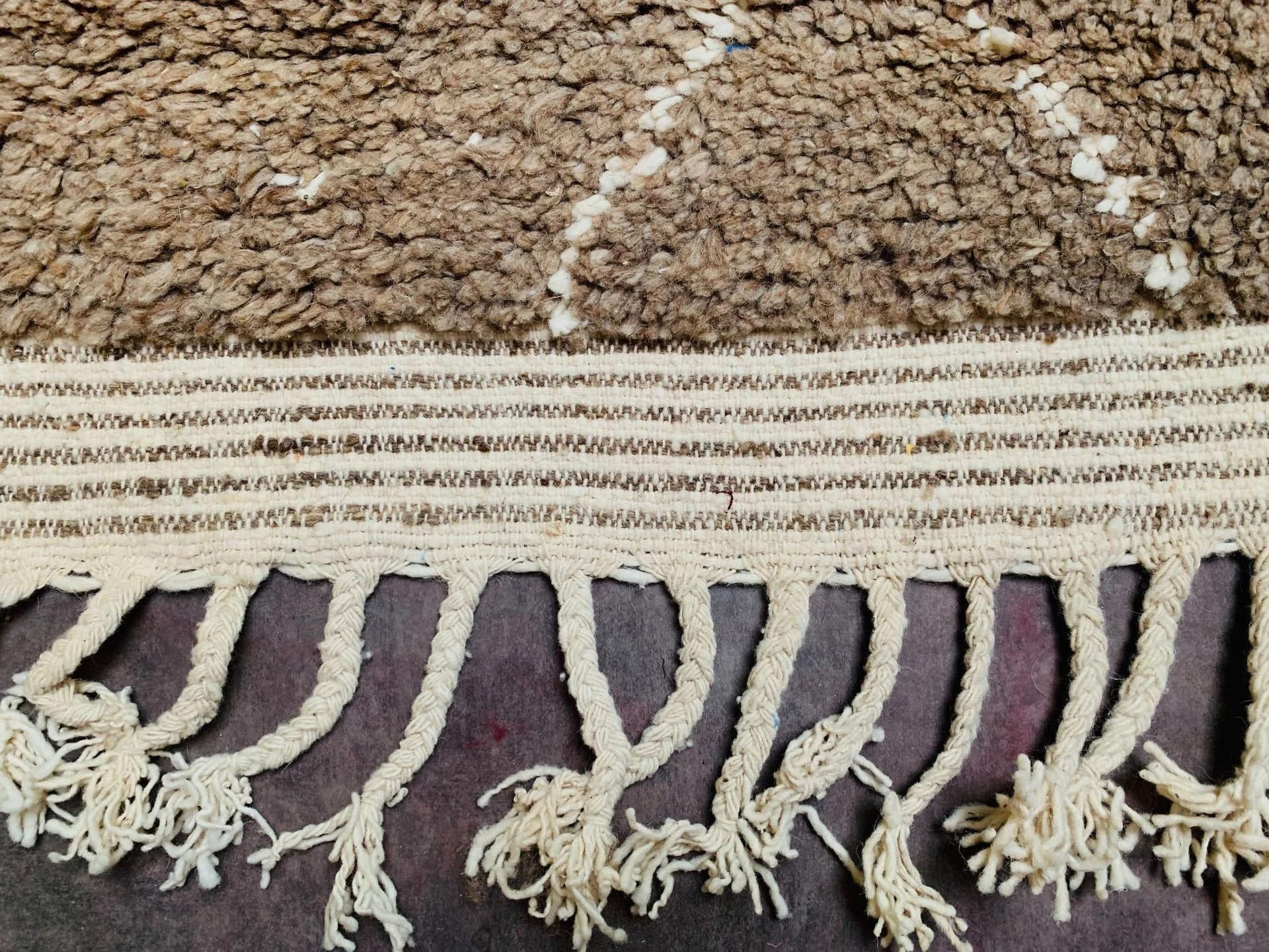 Neutral Faint Diamond Beni Ourain Rug