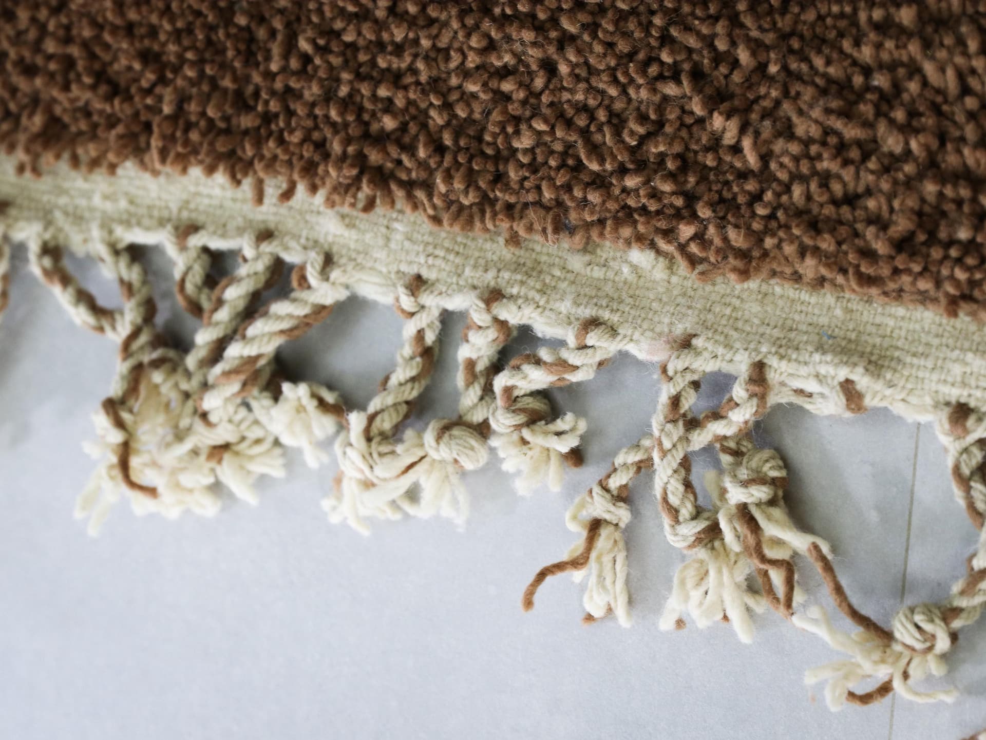 Moroccan grid rug - Handmade berber rug - Custom area rug - Beni ourain rug brown - Living room rug - Moroccan rug - Brown rug wool