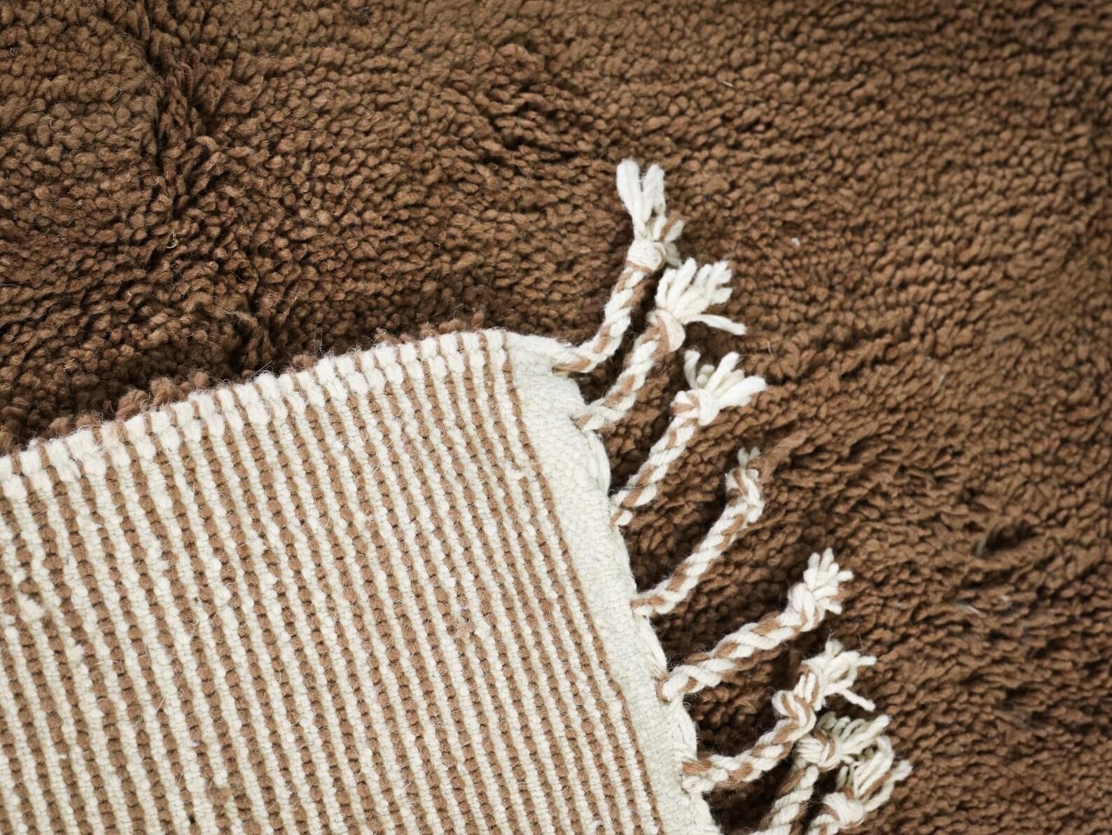 Moroccan grid rug - Handmade berber rug - Custom area rug - Beni ourain rug brown - Living room rug - Moroccan rug - Brown rug wool