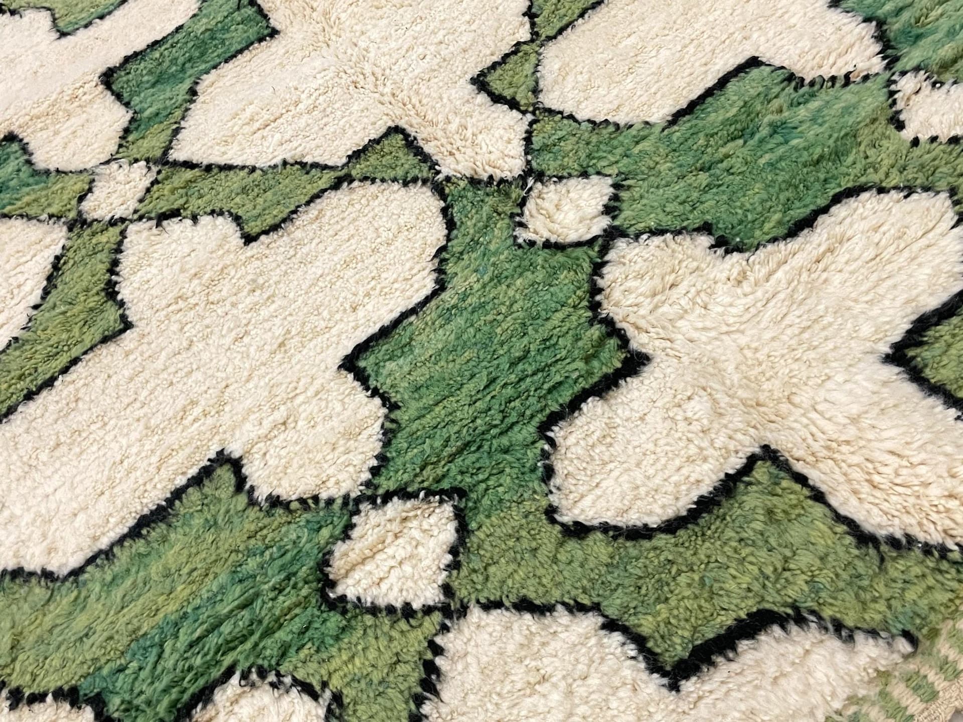 Green Interlock Beni Ourain Rug