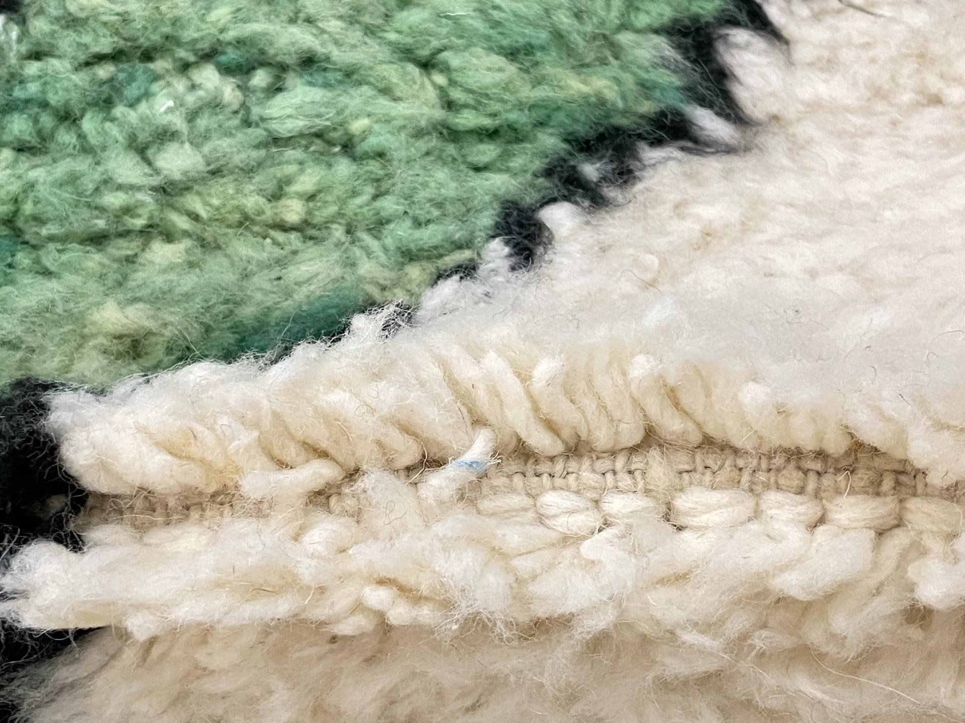 Green Interlock Beni Ourain Rug