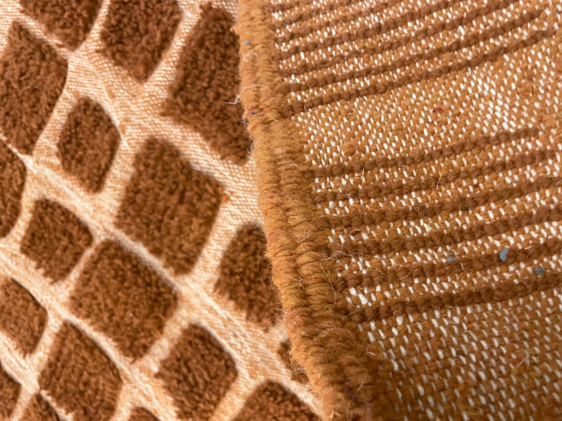 Brown Block Beni Ourain Rug
