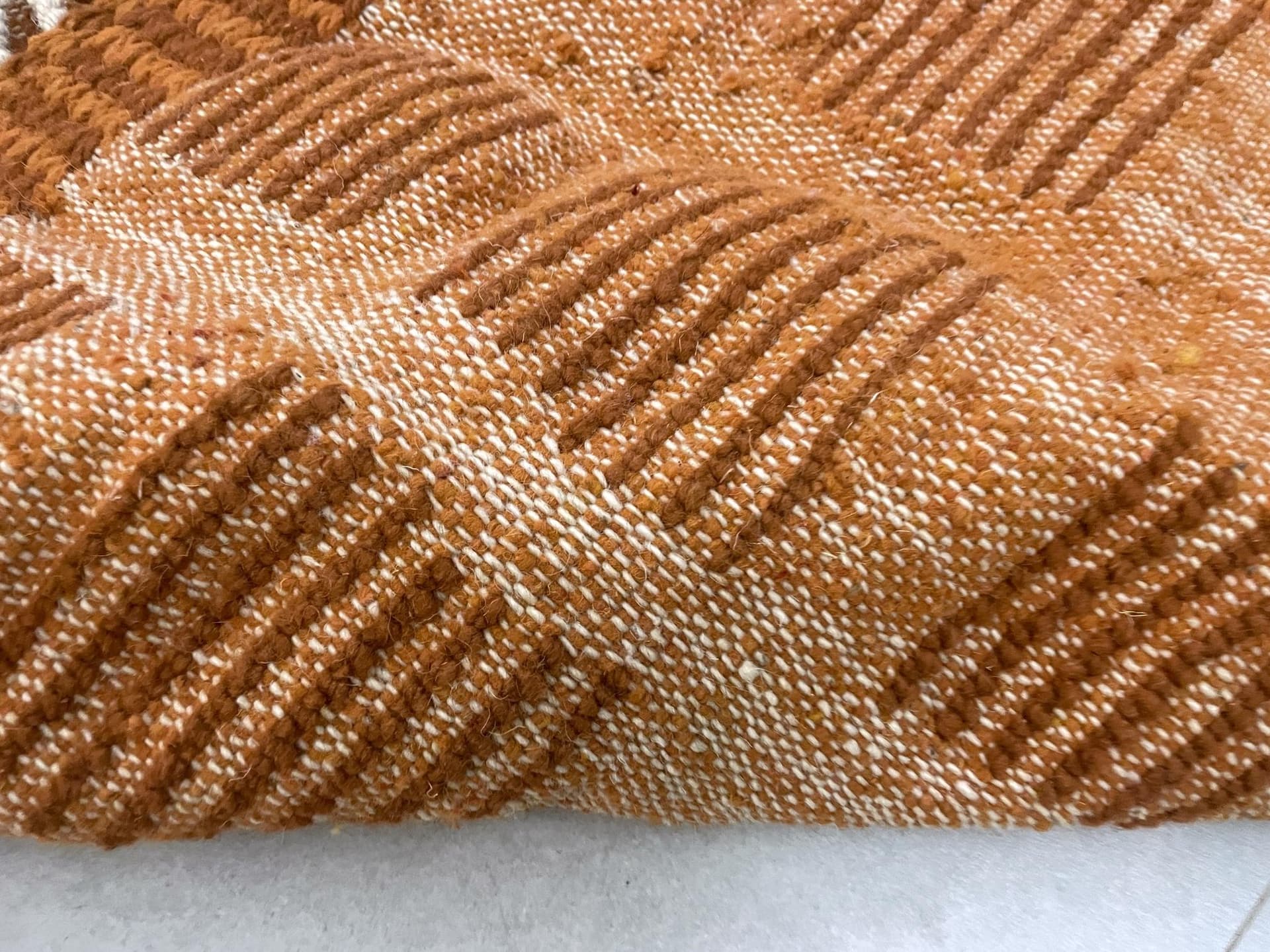 Brown Block Beni Ourain Rug