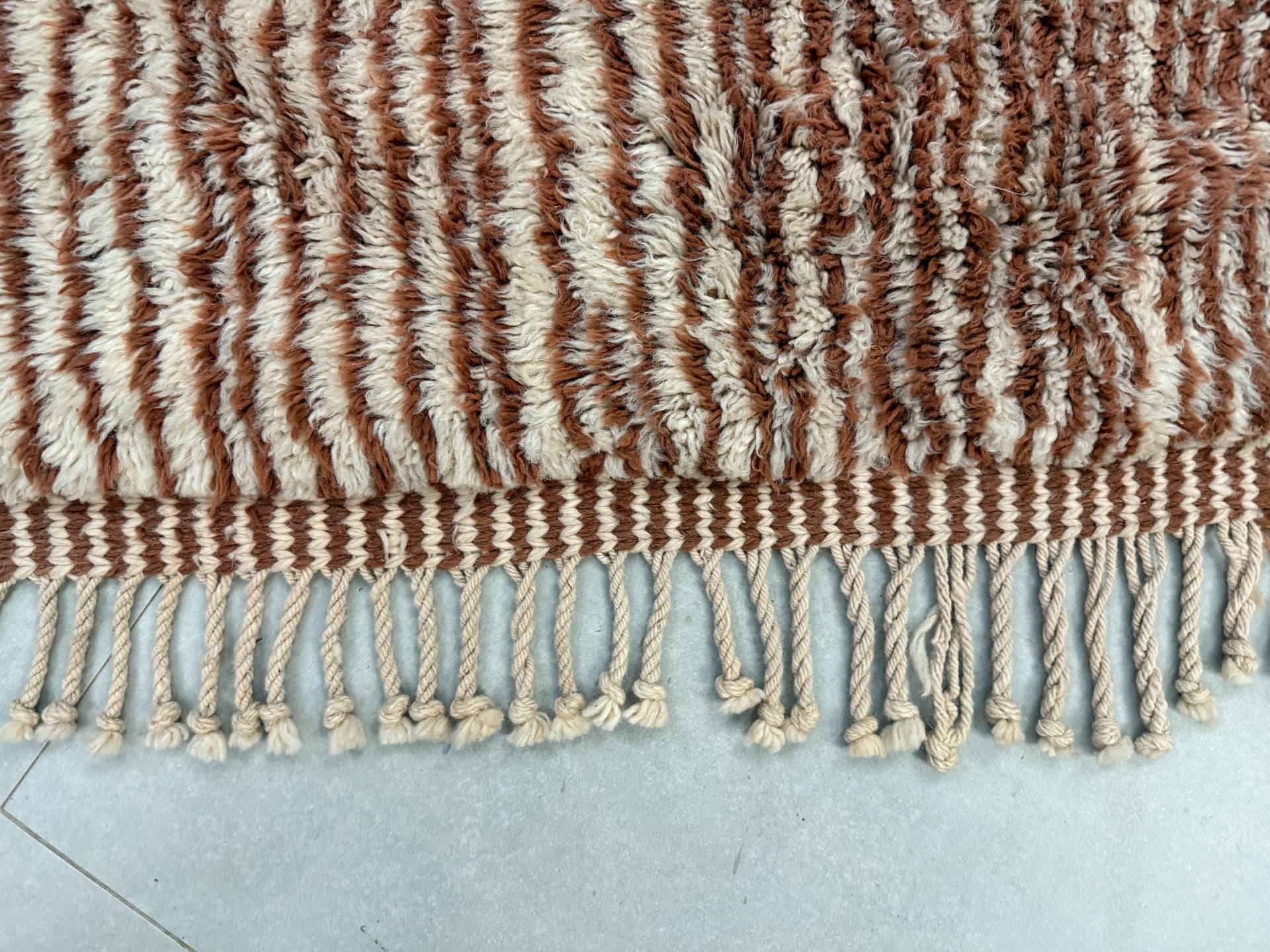 Brown Vertical Stripe Rug