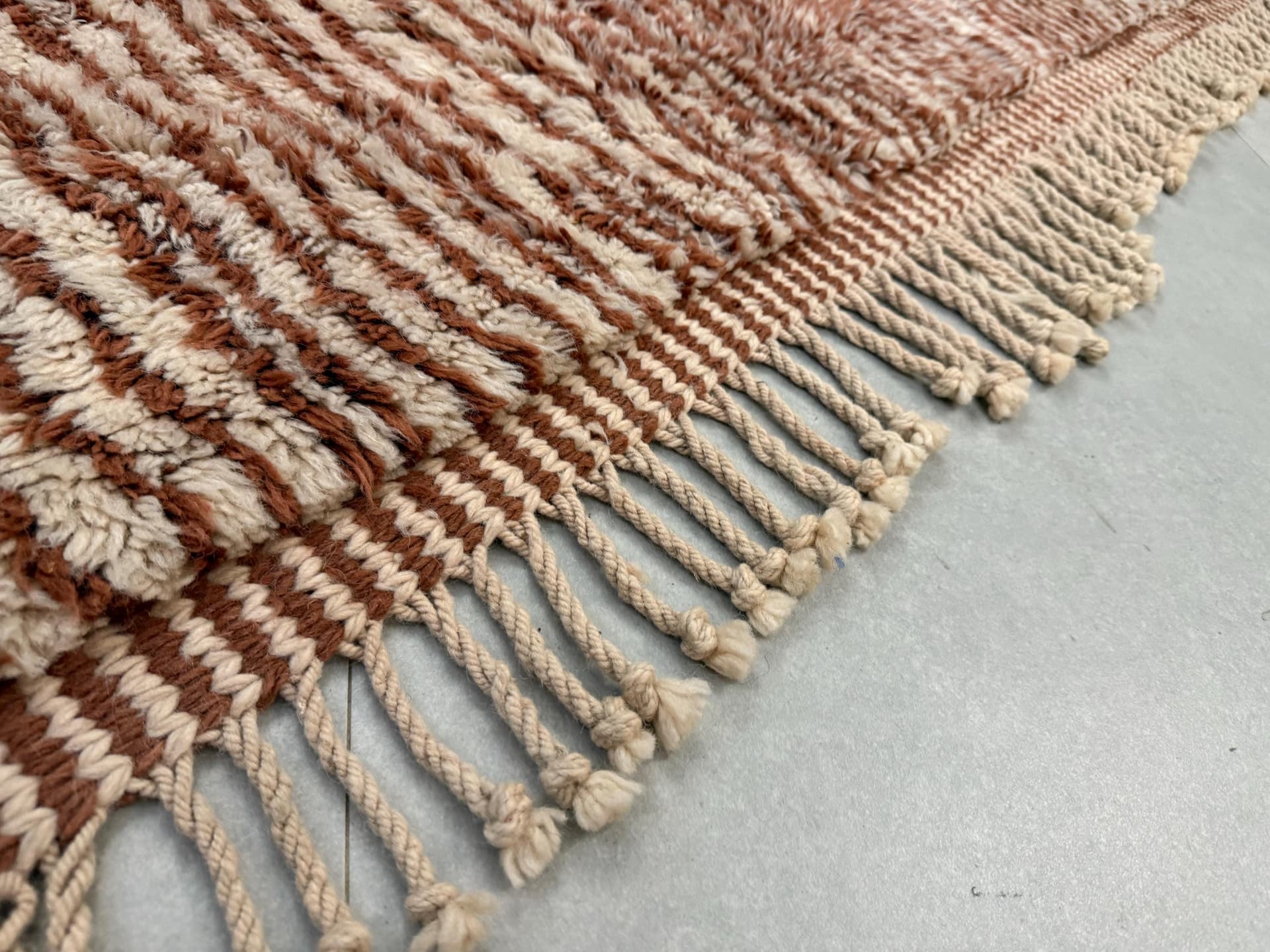 Brown Vertical Stripe Rug