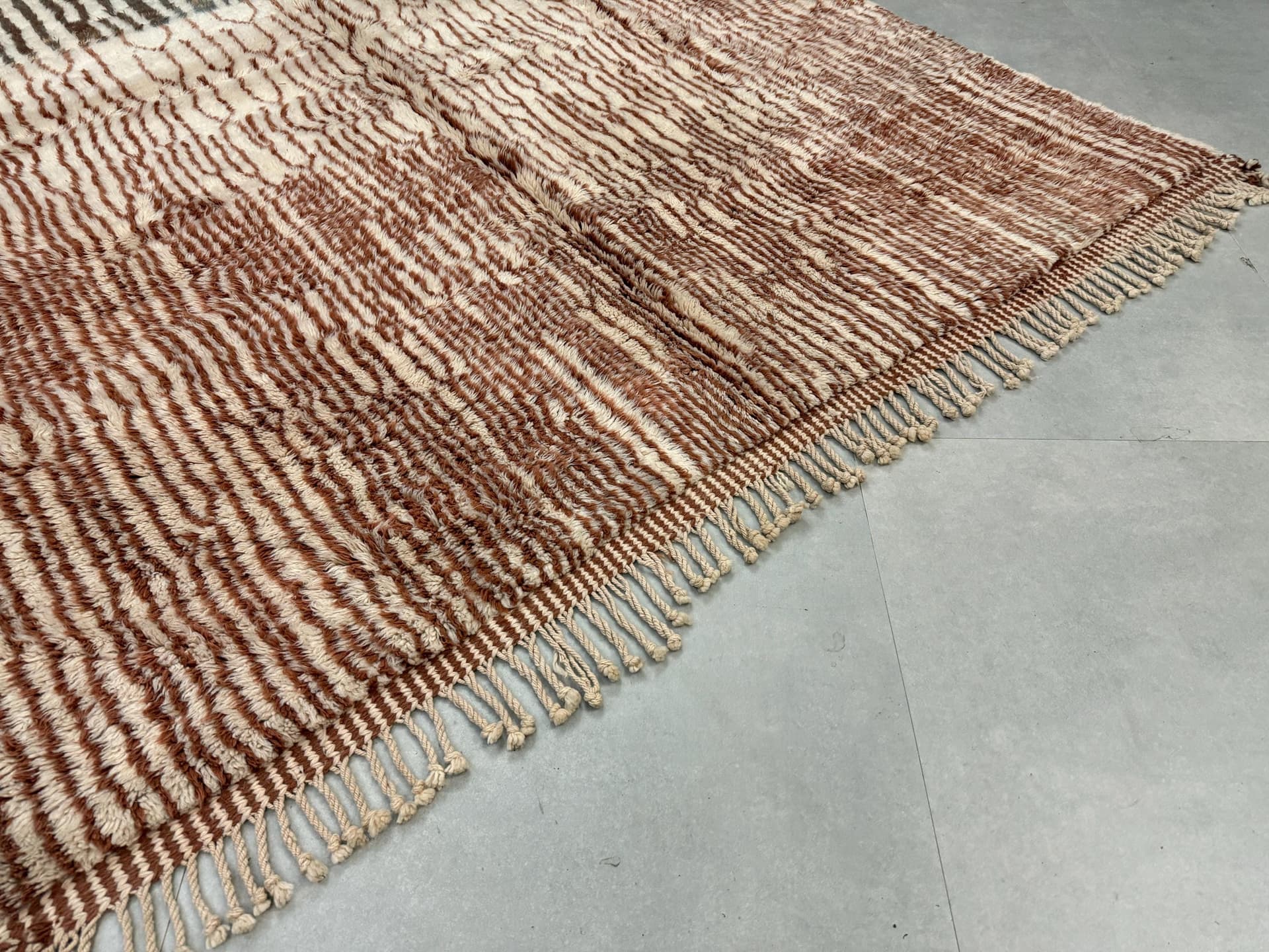 Brown Vertical Stripe Rug