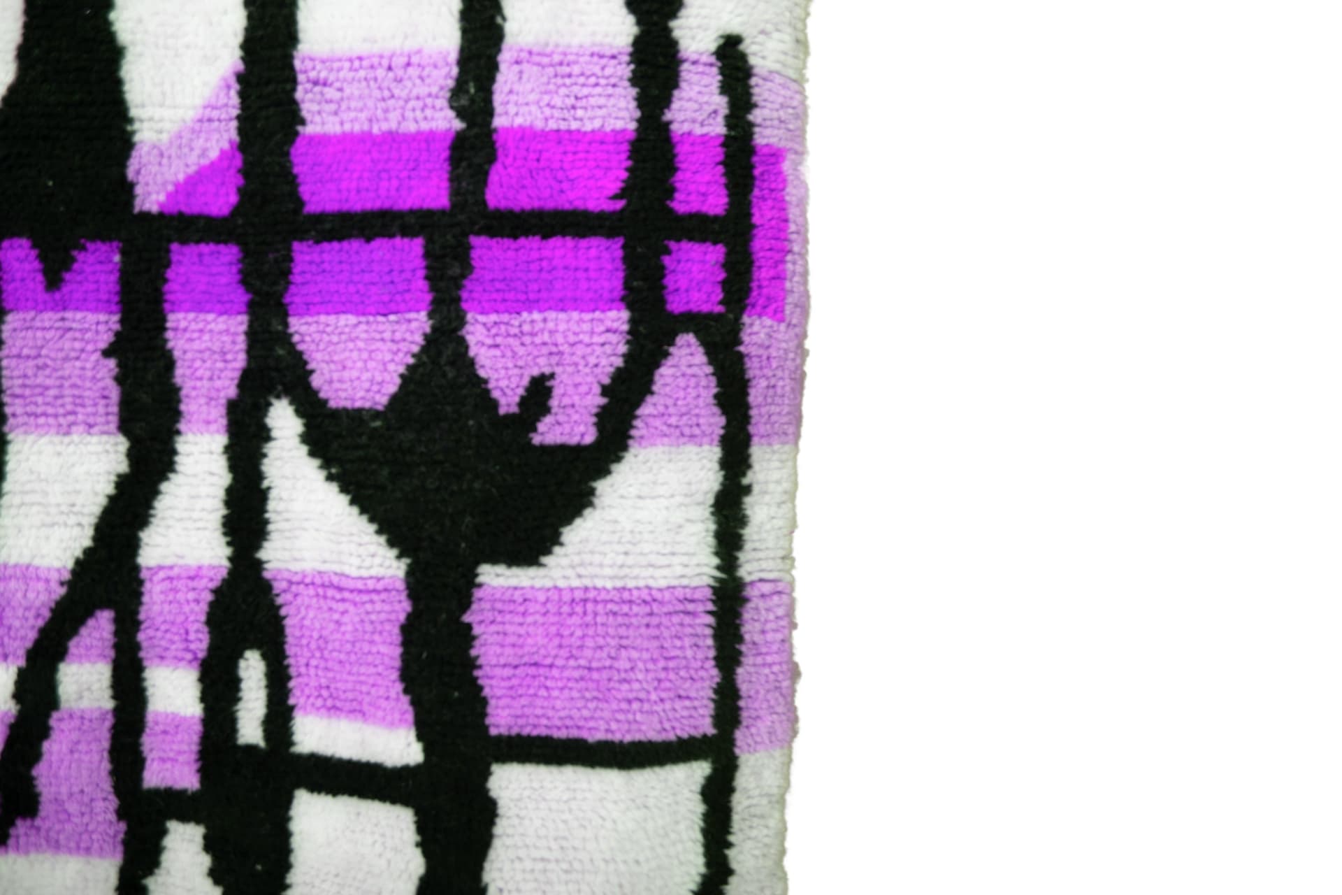 Ivory Purple Band Beni Mrirt Rug