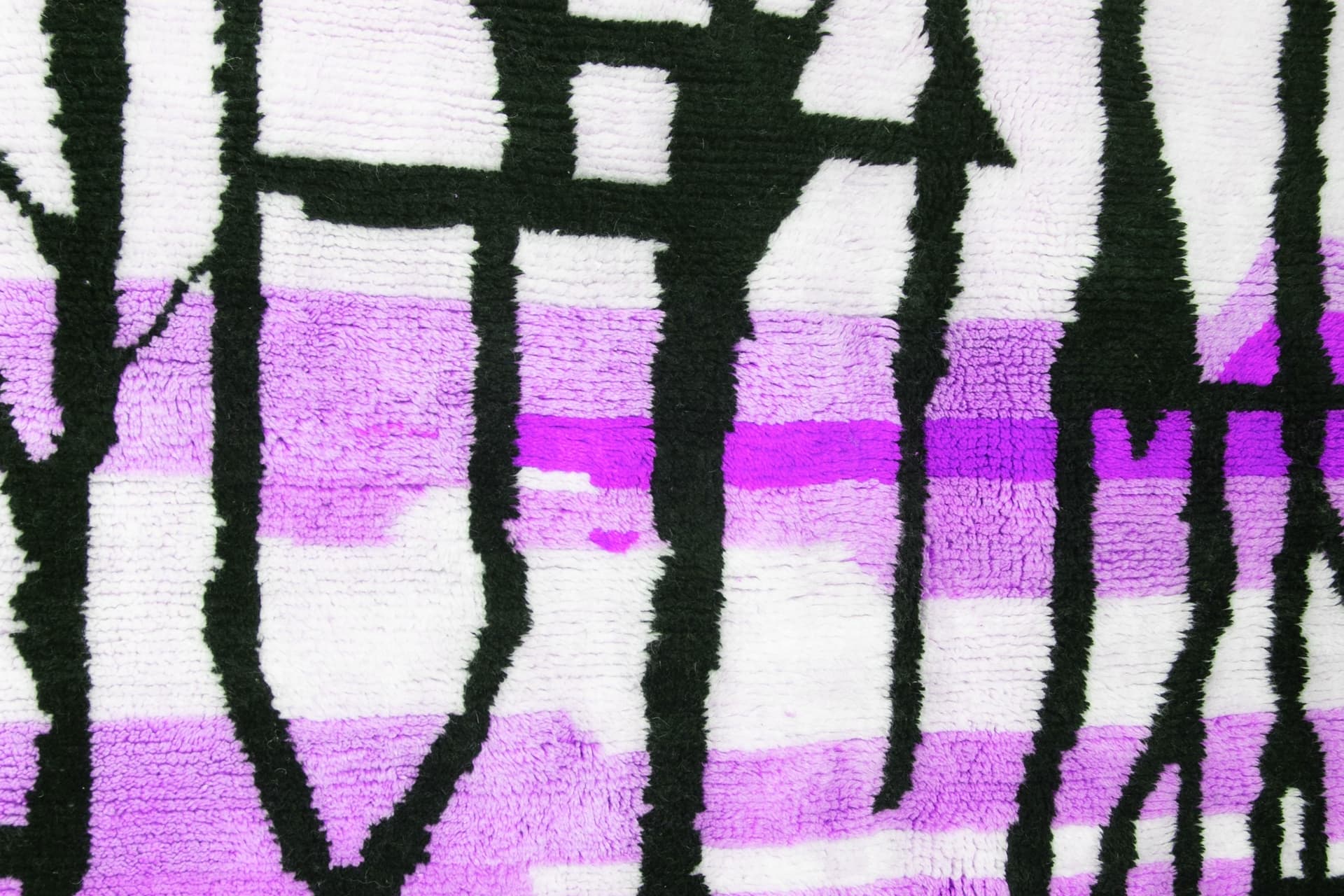 Ivory Purple Band Beni Mrirt Rug