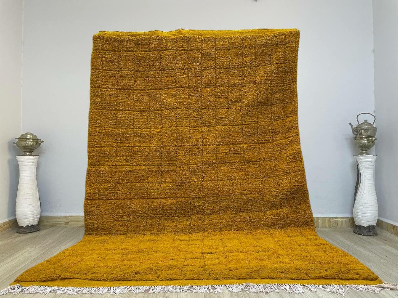 Mustard Grid Beni Mrirt Rug