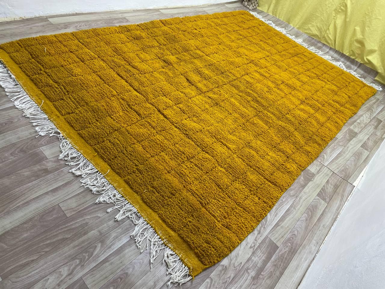 Mustard Grid Beni Mrirt Rug