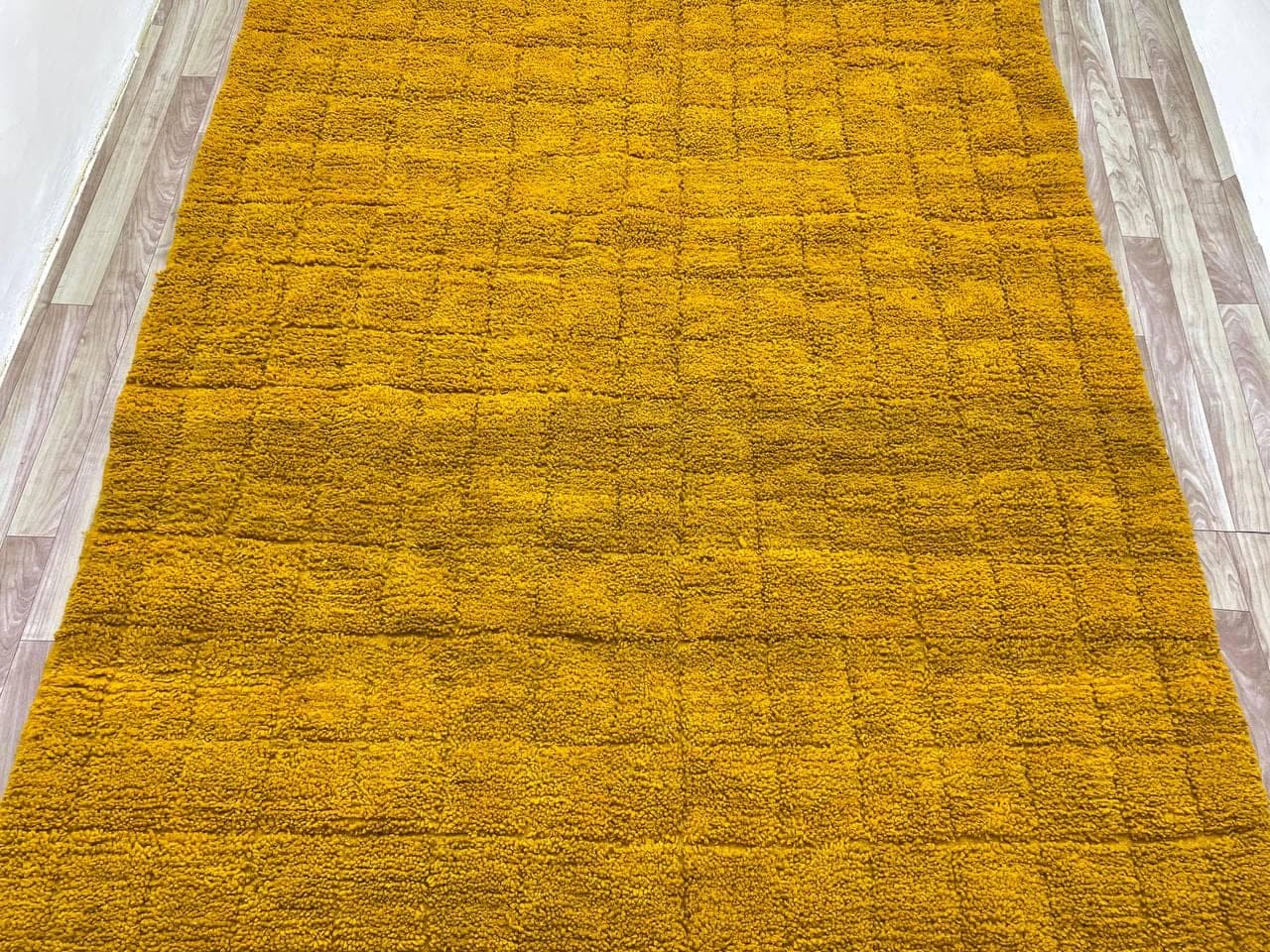 Mustard Grid Beni Mrirt Rug