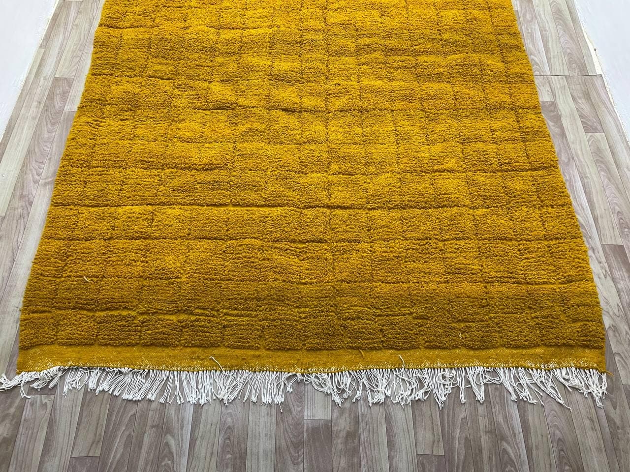 Mustard Grid Beni Mrirt Rug