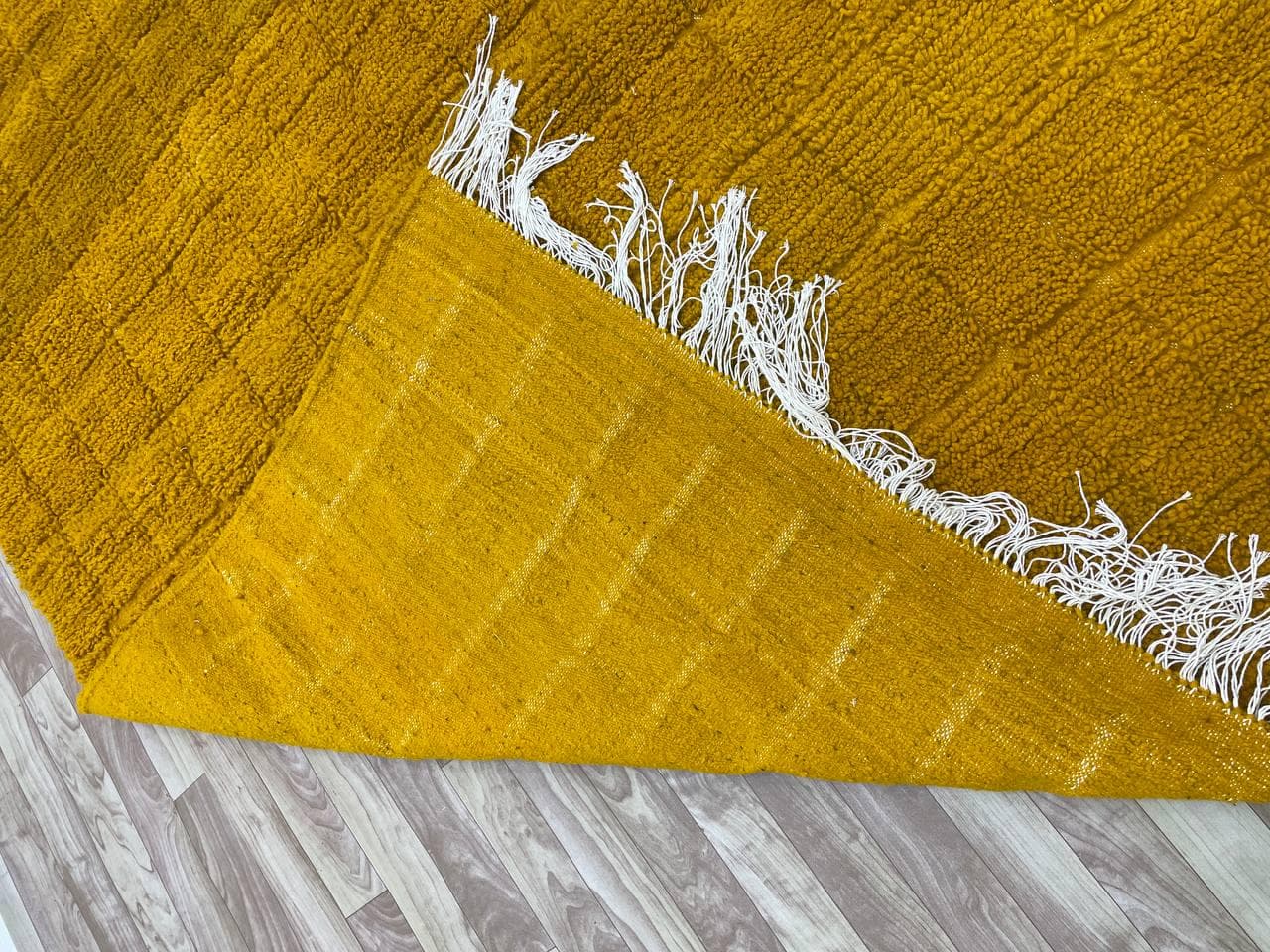 Mustard Grid Beni Mrirt Rug