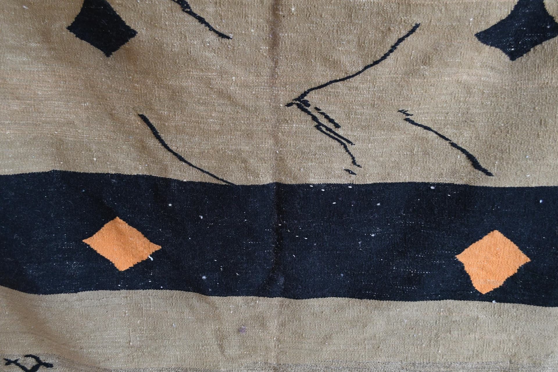 Neutral Sunset Stripe Kilim Rug