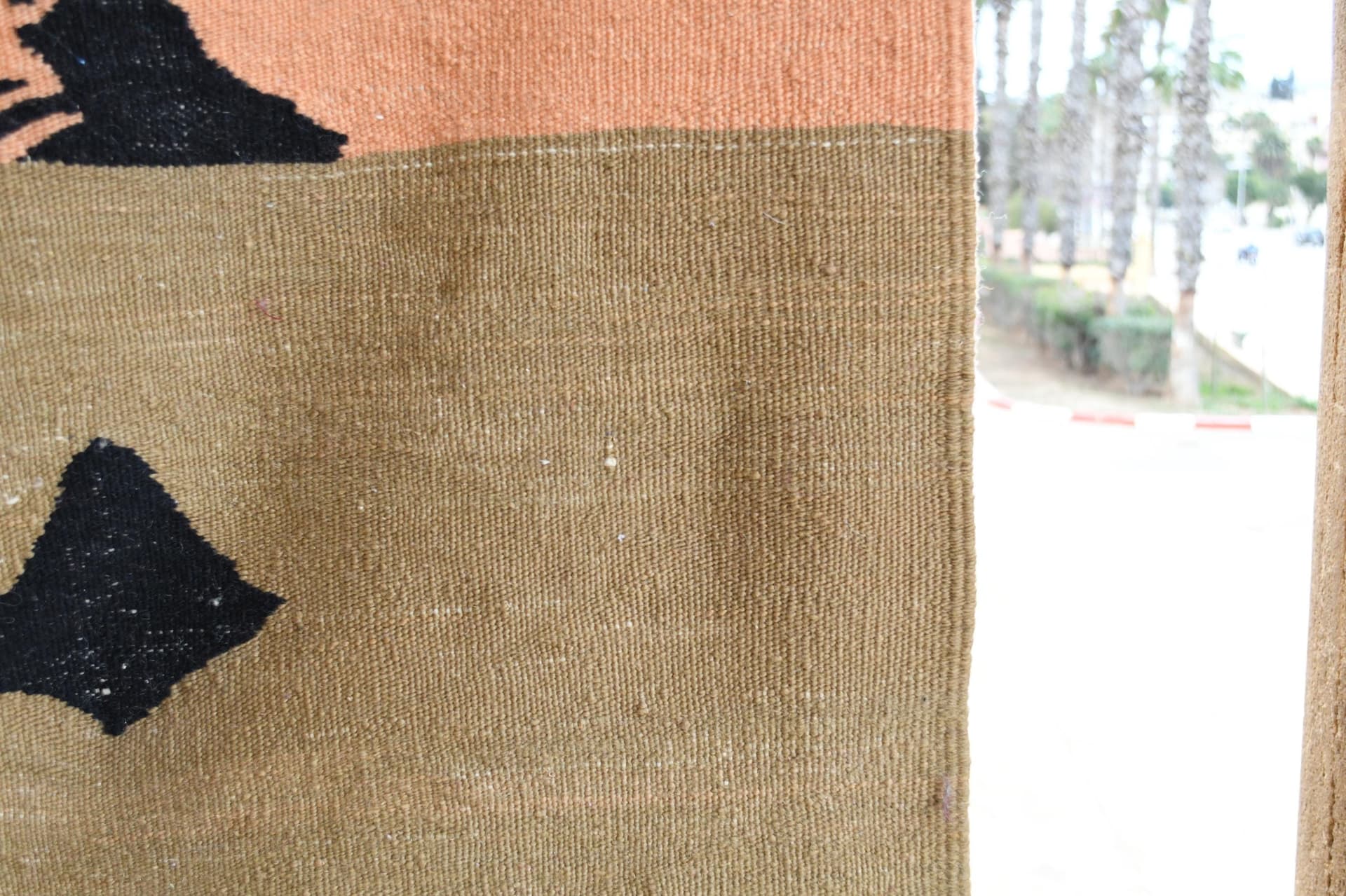 Neutral Sunset Stripe Kilim Rug