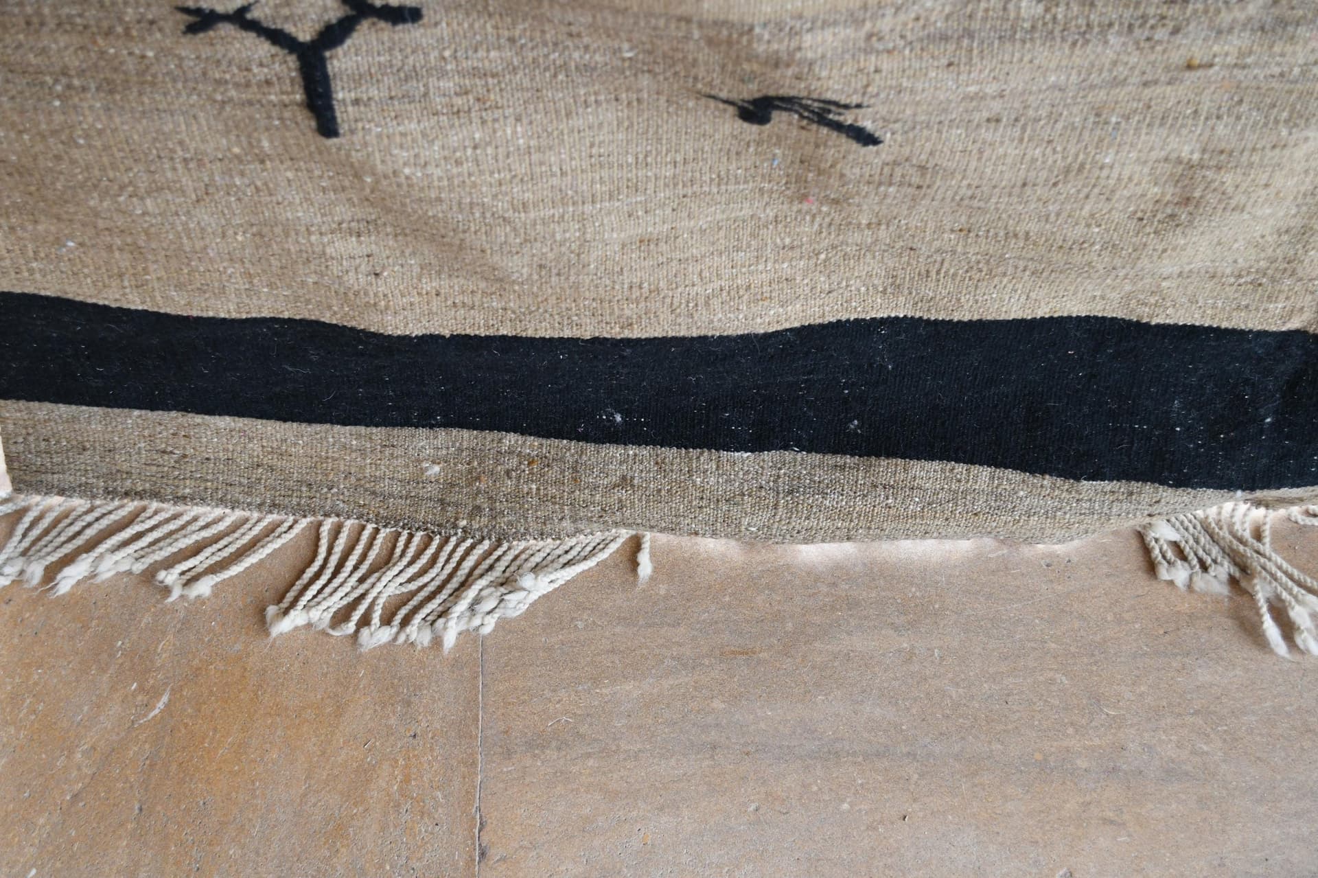 Neutral Sunset Stripe Kilim Rug