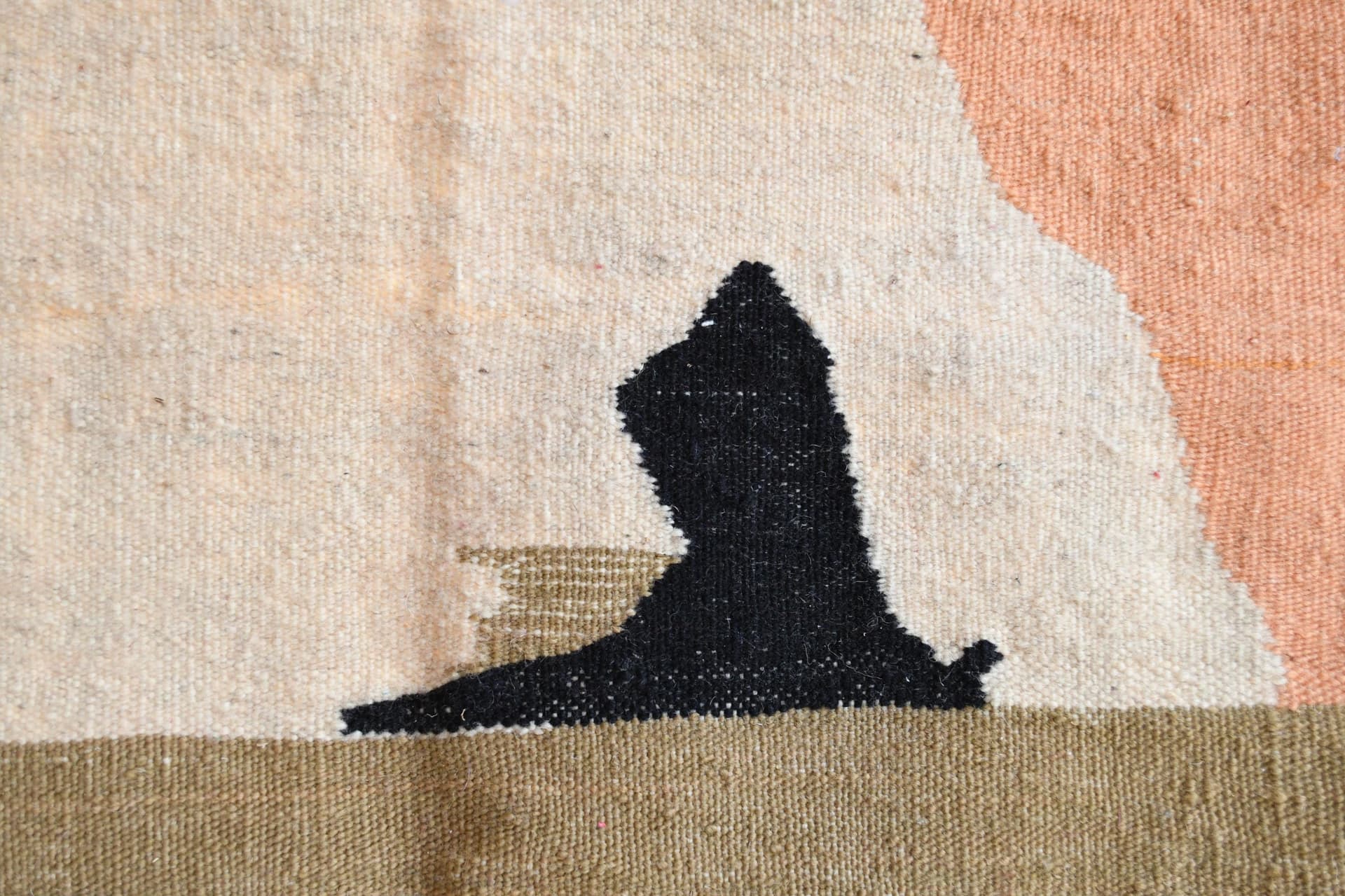 Neutral Sunset Stripe Kilim Rug