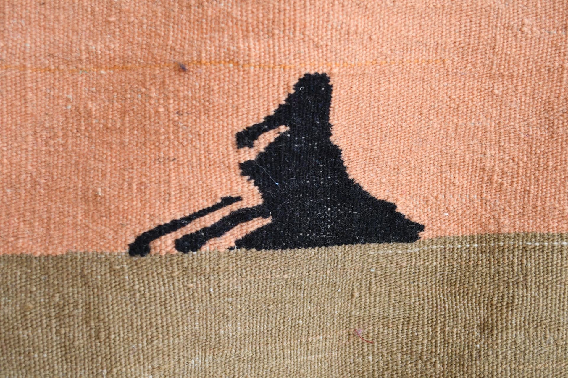 Neutral Sunset Stripe Kilim Rug