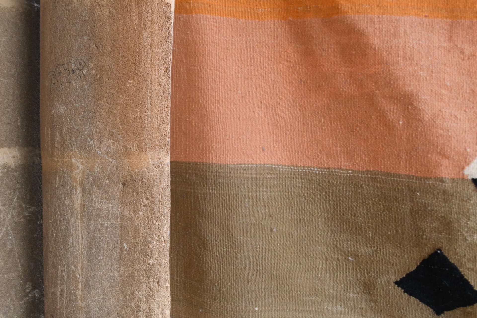 Neutral Sunset Stripe Kilim Rug