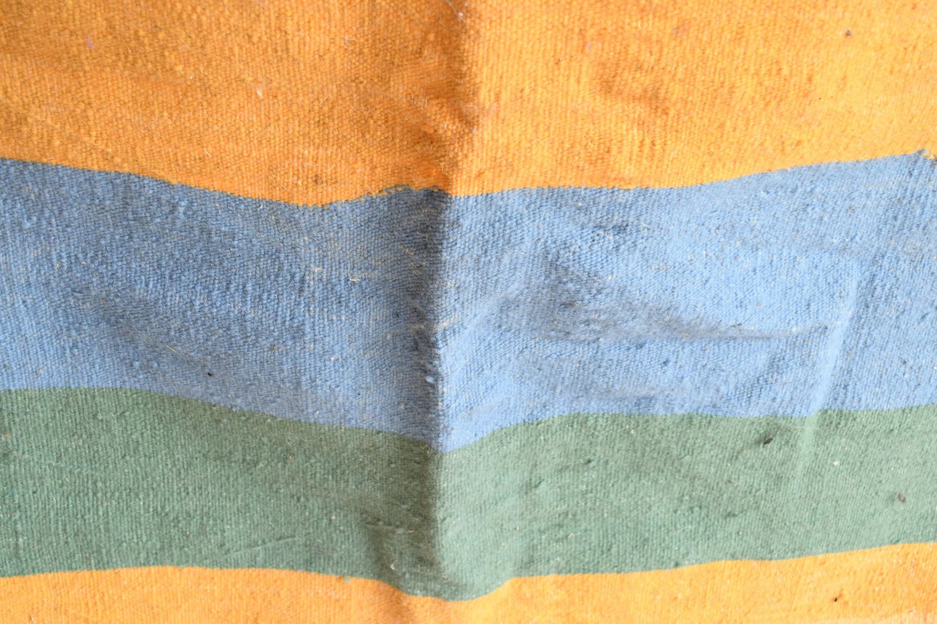 Multicolor Striped Diamond Kilim Rug