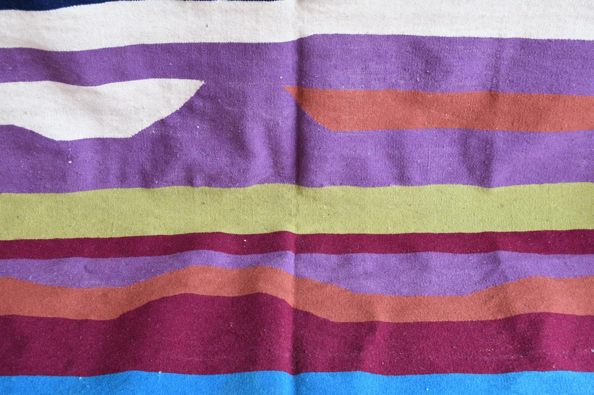 Purple Blue Diamond Kilim Rug