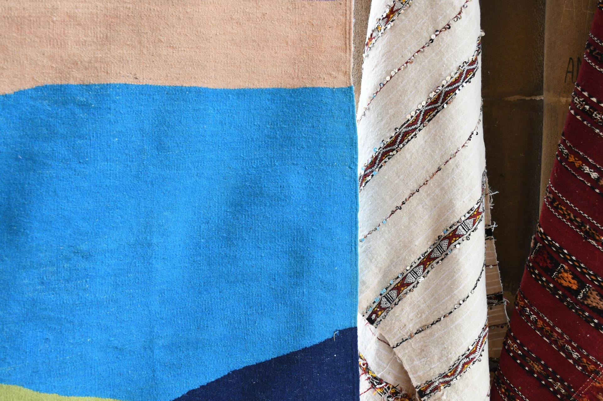Purple Blue Diamond Kilim Rug