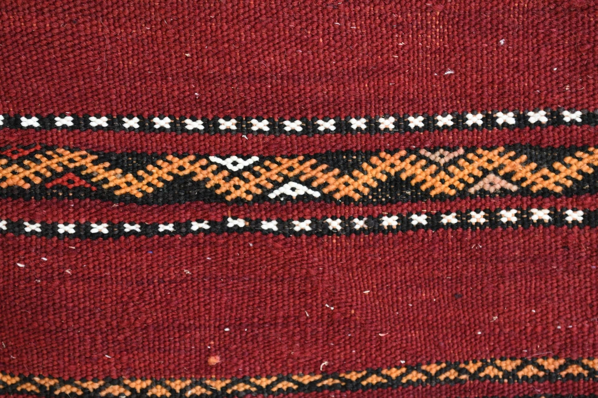 Red Geometric Zemmour Rug