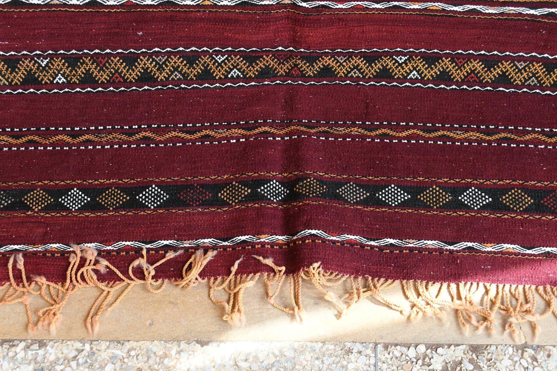 Red Geometric Zemmour Rug
