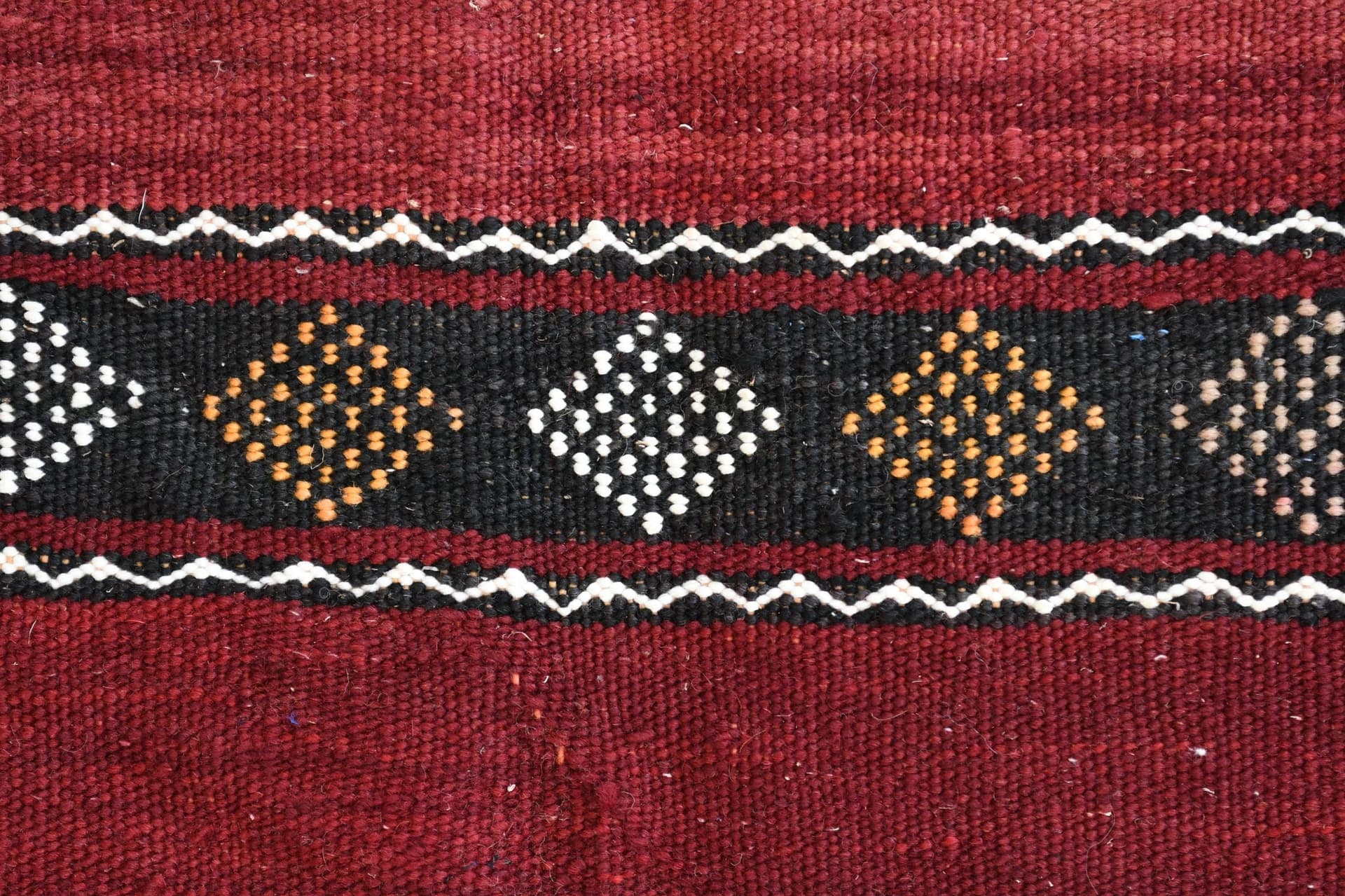 Red Geometric Zemmour Rug