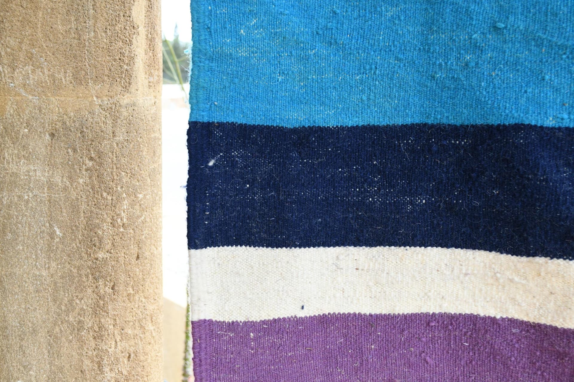 Purple Stripe Kilim Taznakht Rug