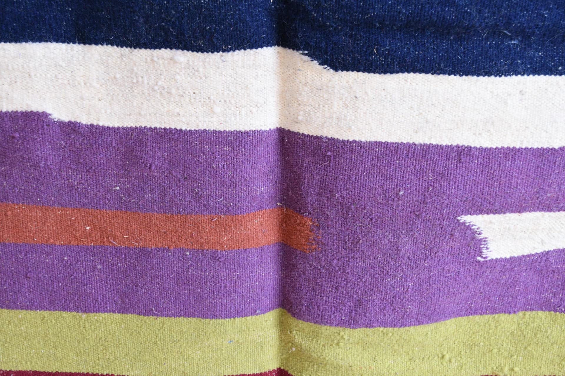 Purple Stripe Kilim Taznakht Rug