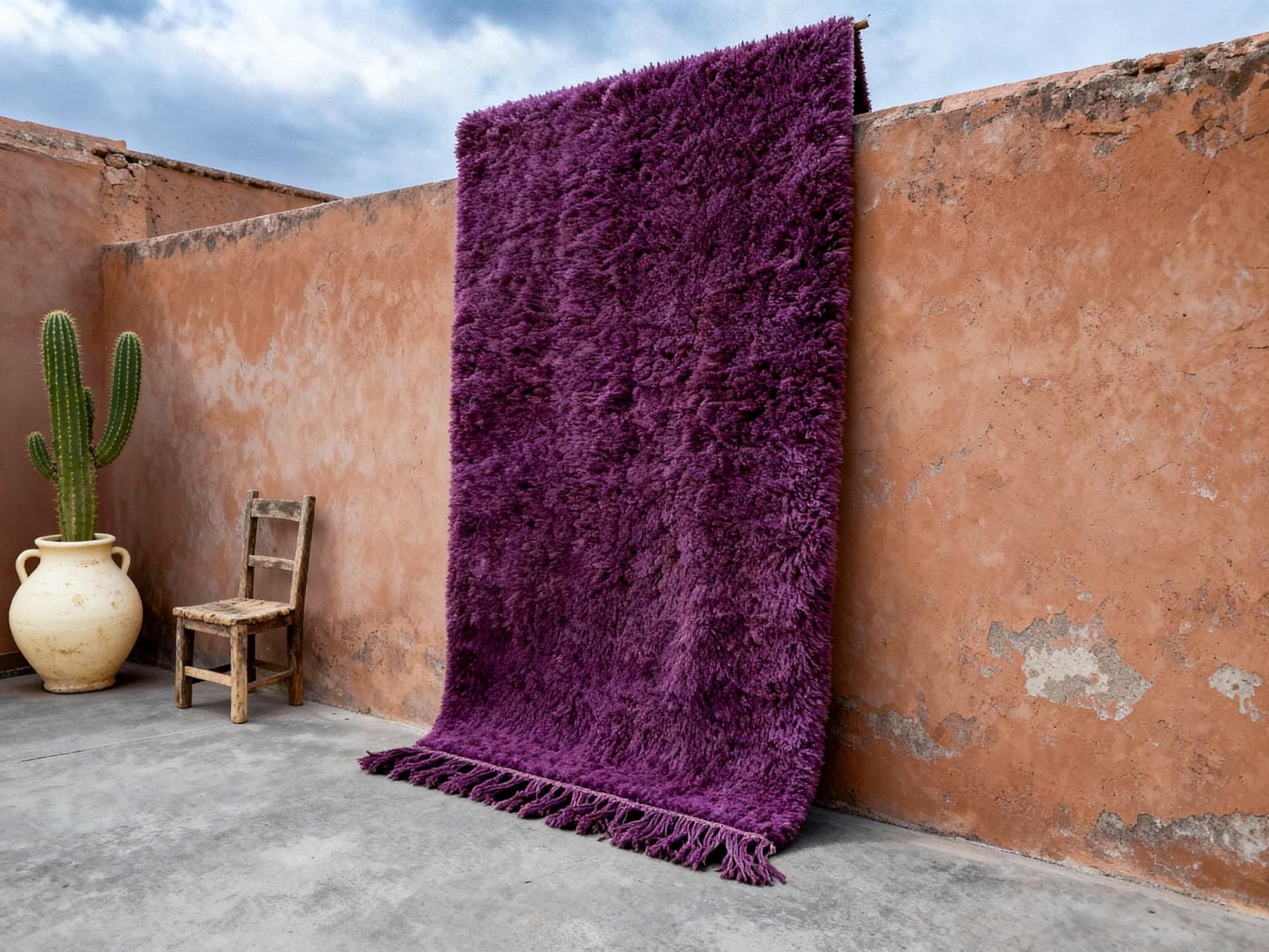 Purple Plush Shag Rug