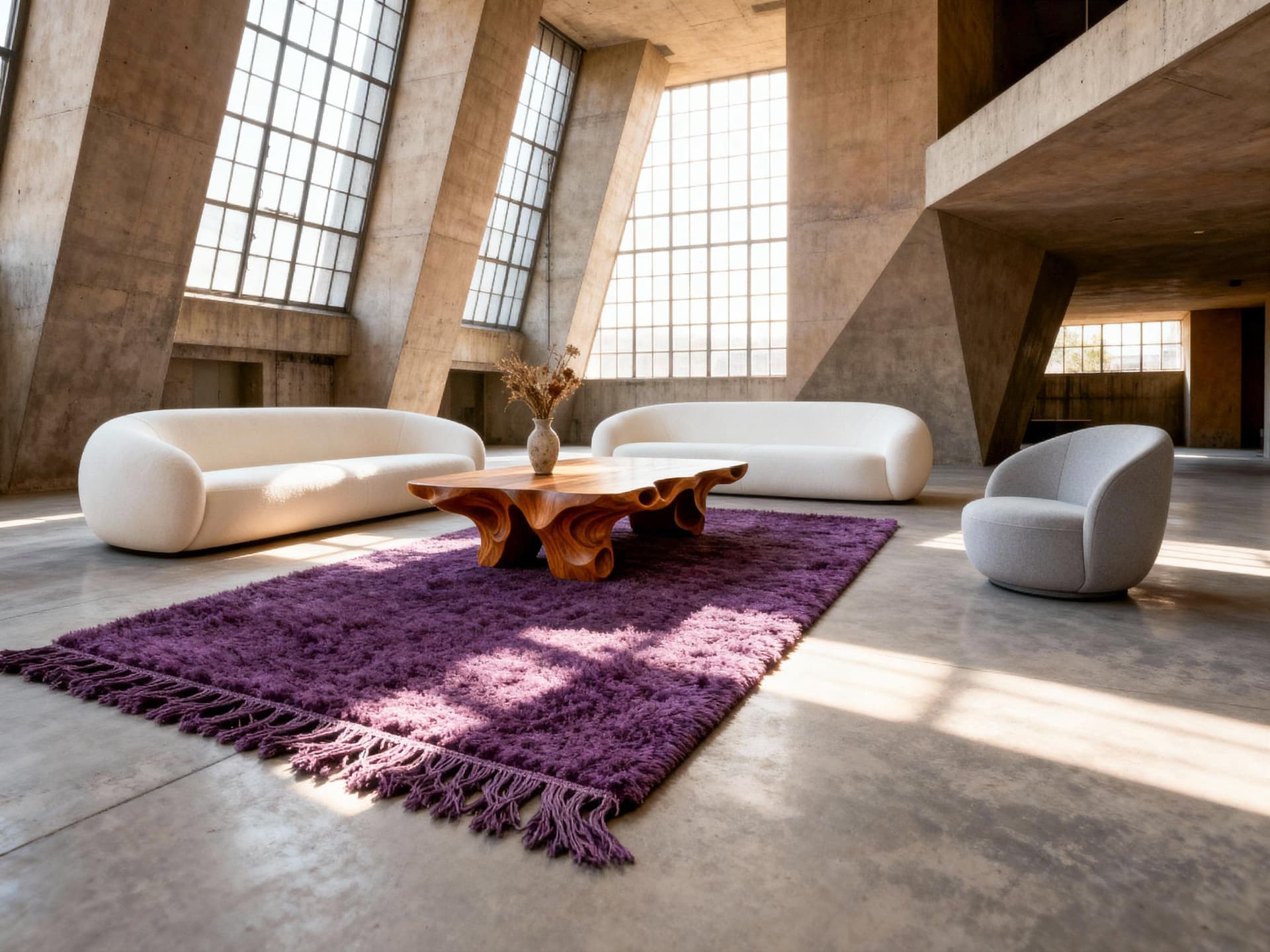 Purple Plush Shag Rug