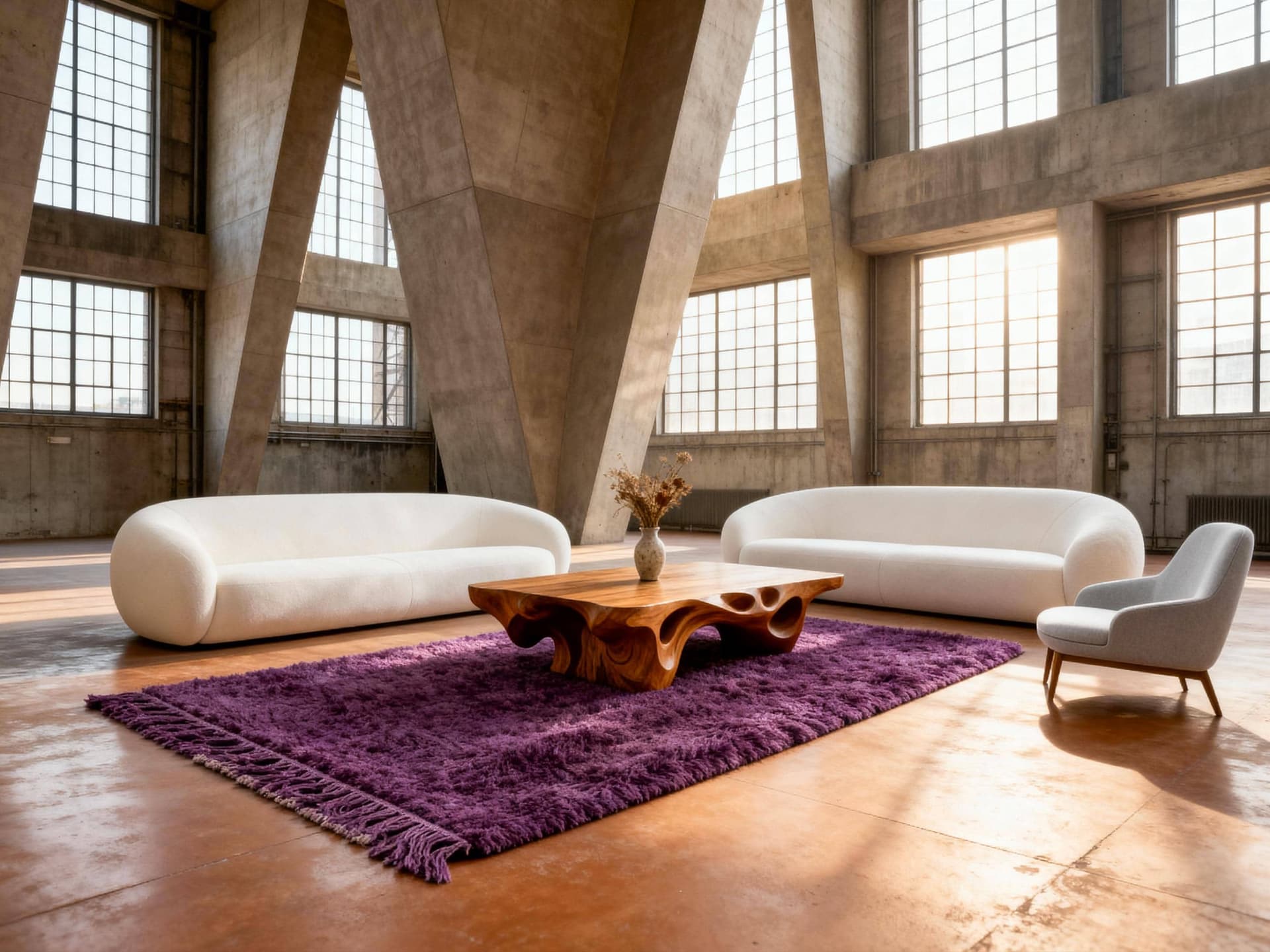 Purple Plush Shag Rug
