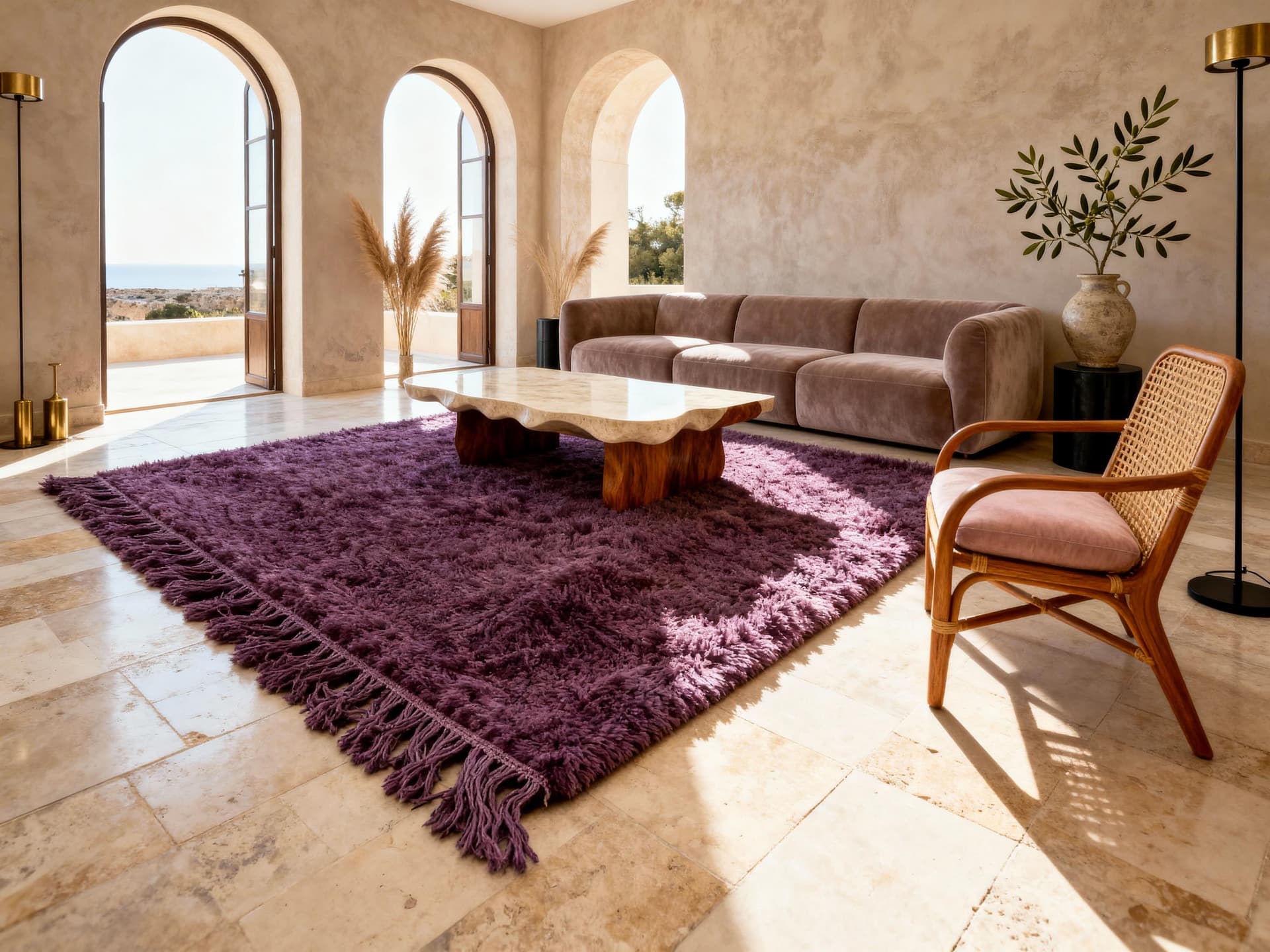 Purple Plush Shag Rug
