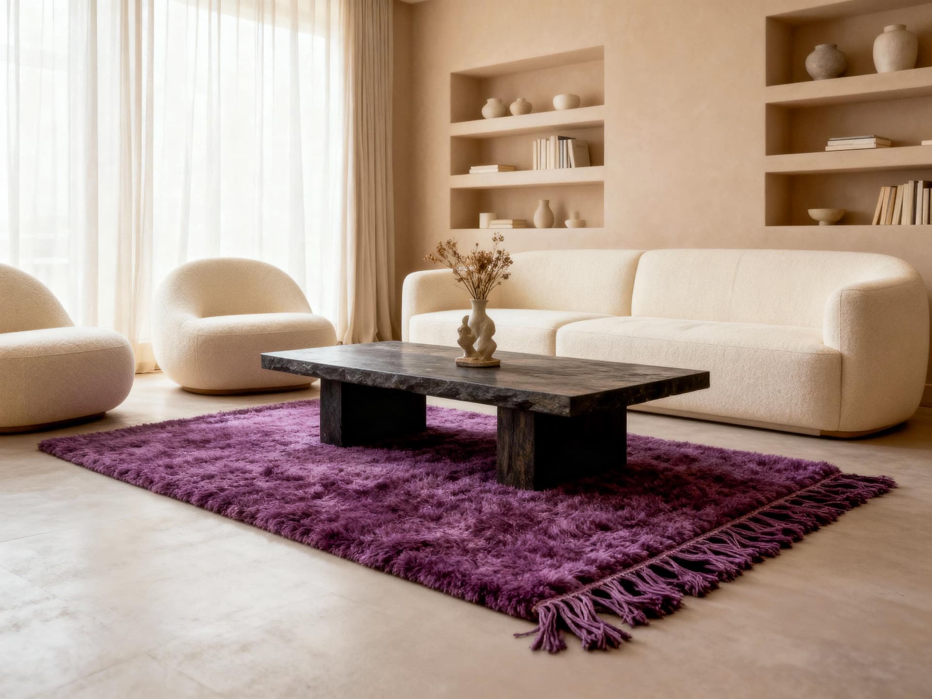 Purple Plush Shag Rug