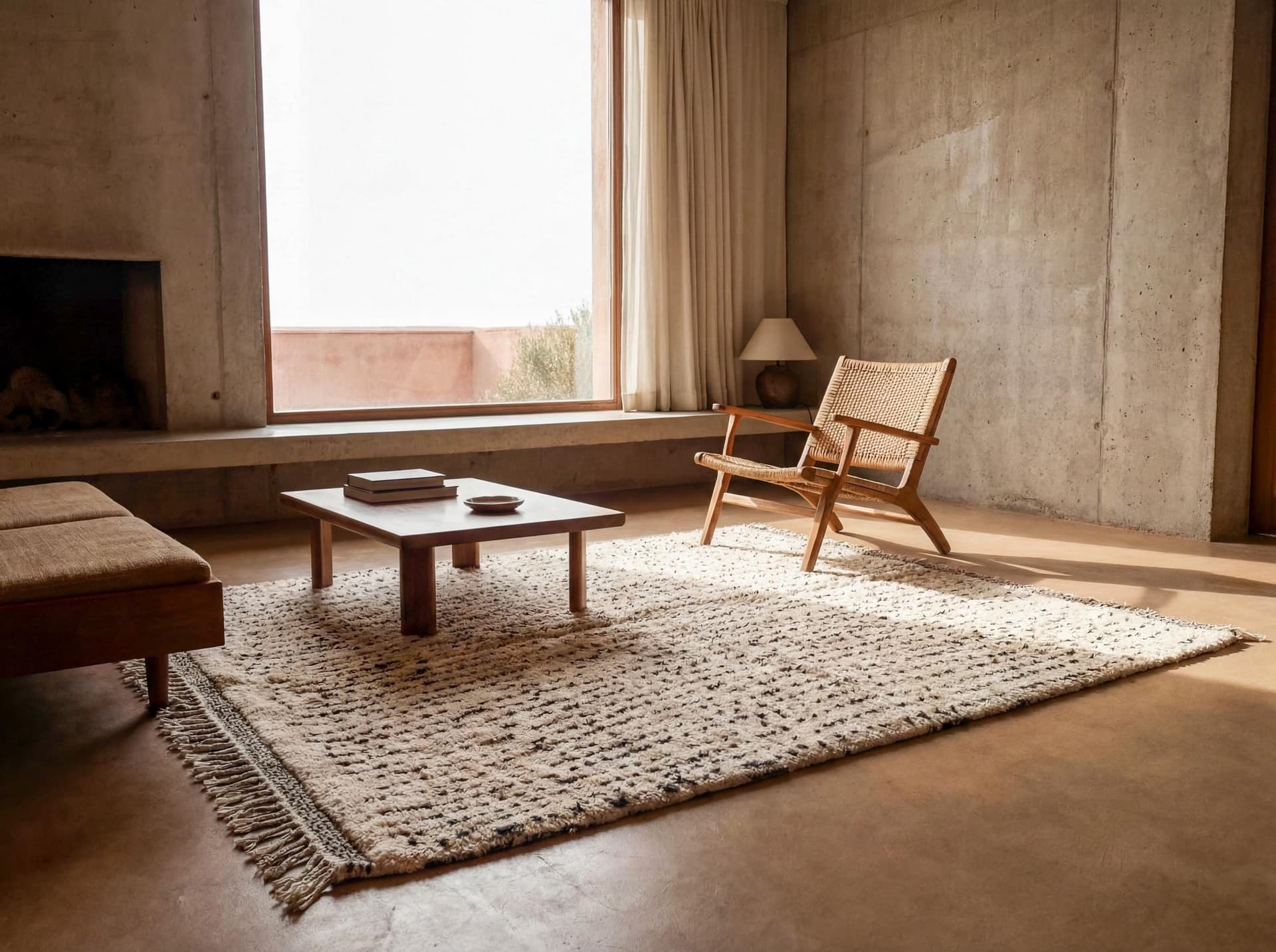 Neutral Vertical Dot Beni Ourain Rug