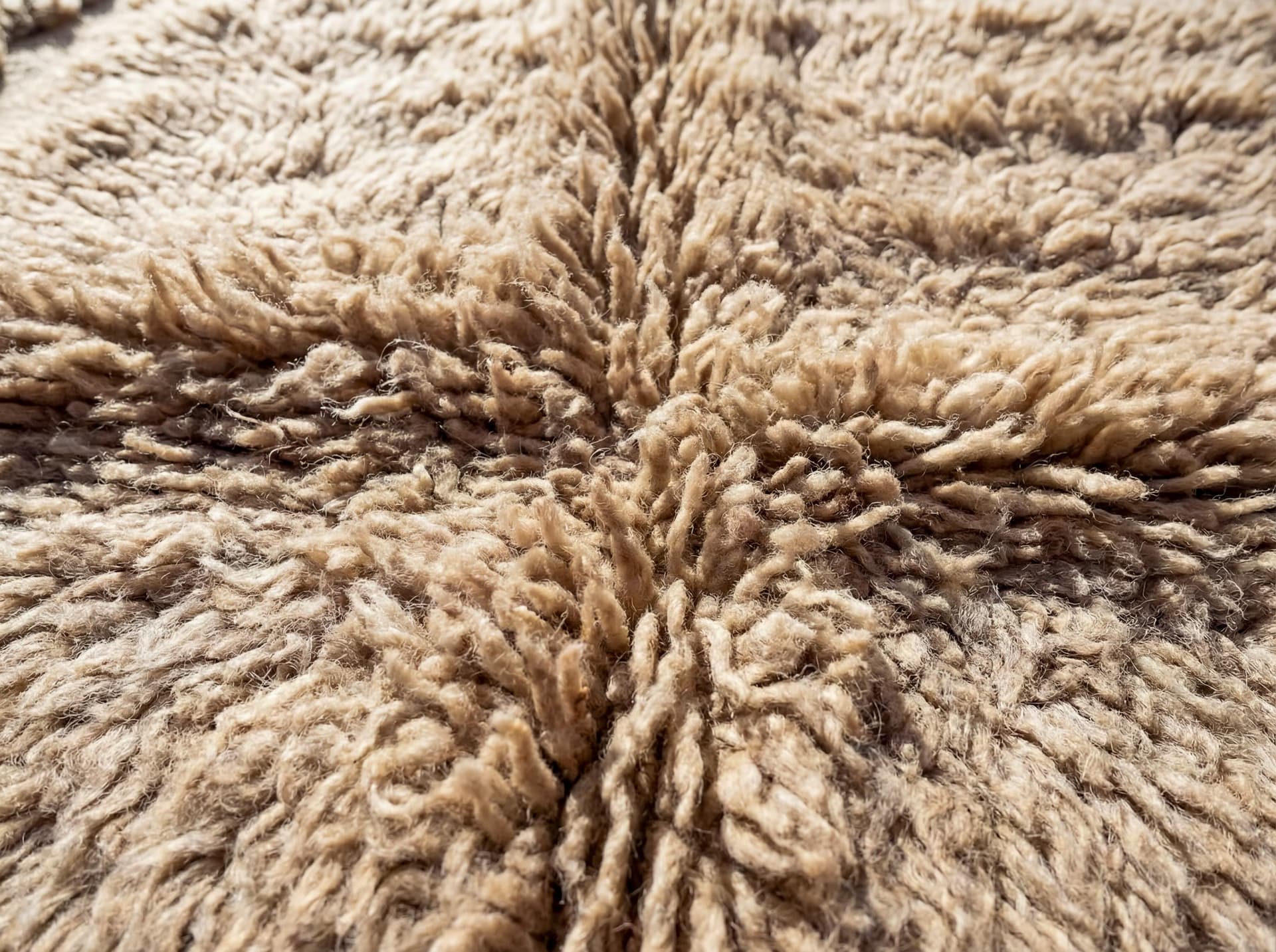 Taupe Patchwork Shag Rug