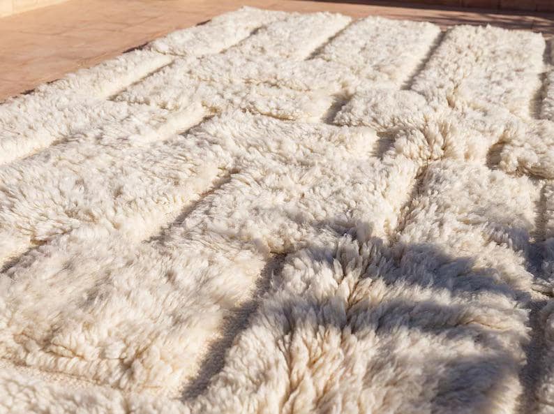 Ivory Grid Textured Rug