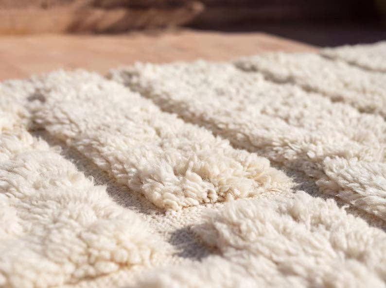 Ivory Grid Textured Rug