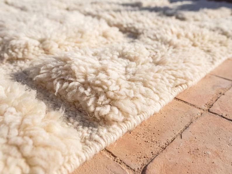 Ivory Grid Textured Rug