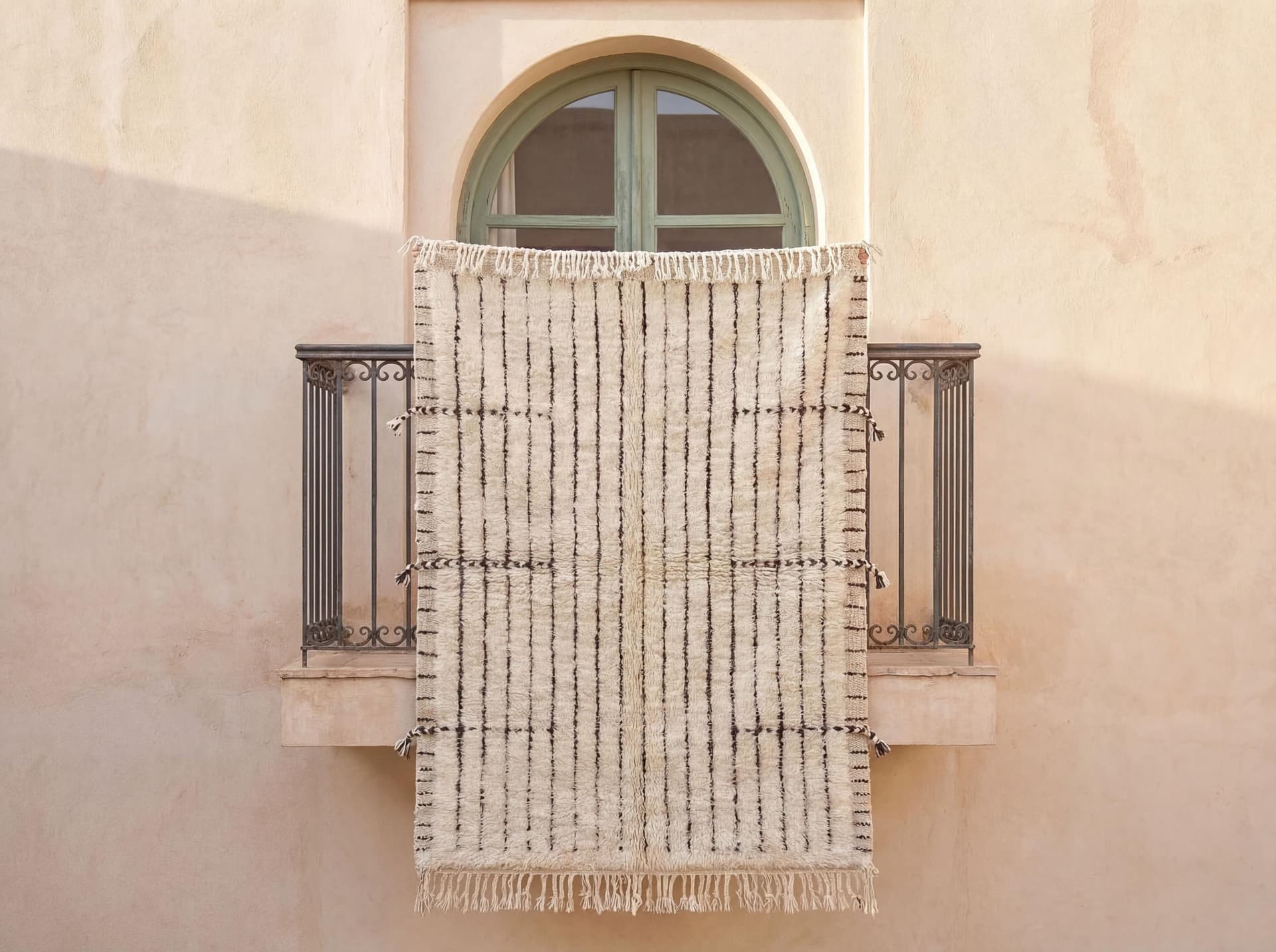 Ivory Vertical Stripe Rug