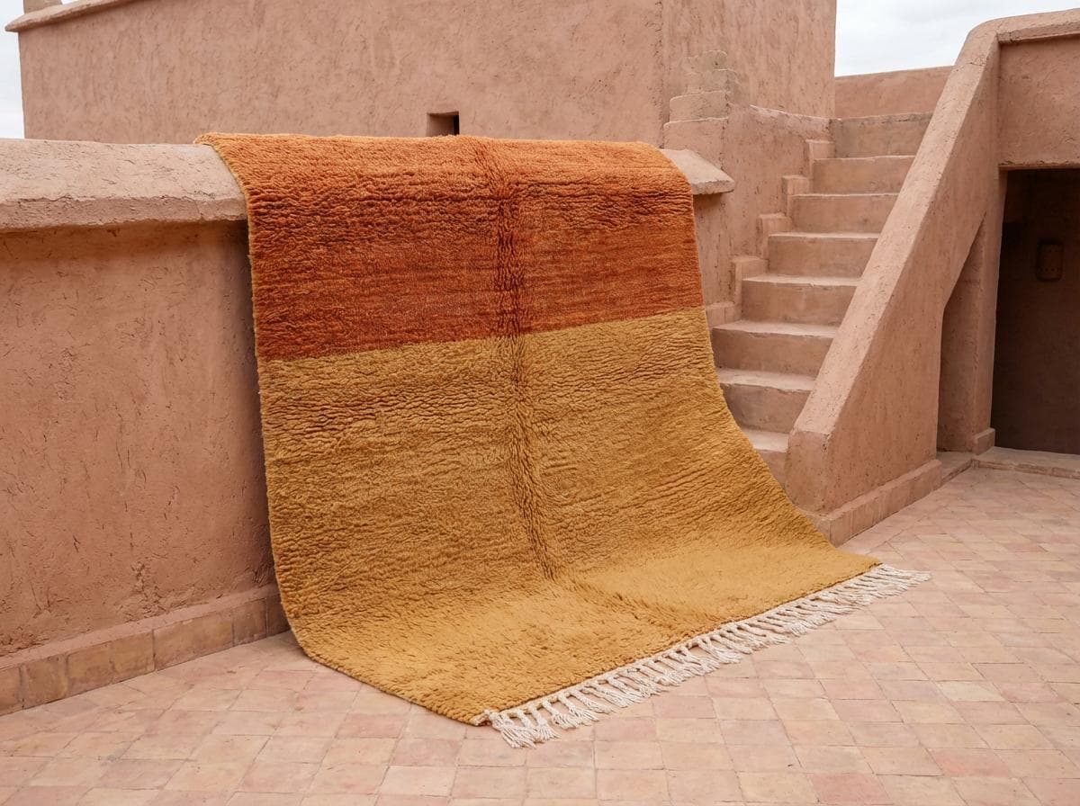Orange Ombre Shag Rug
