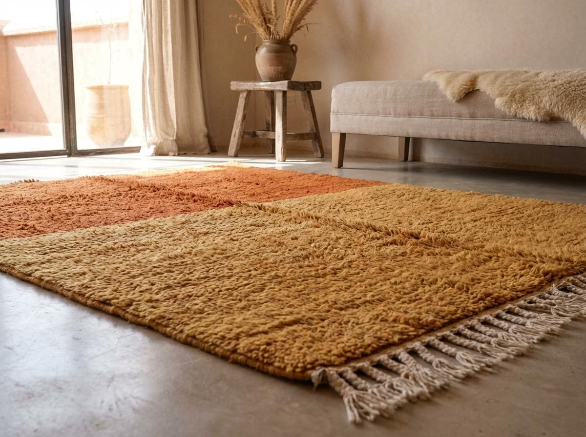 Orange Ombre Shag Rug