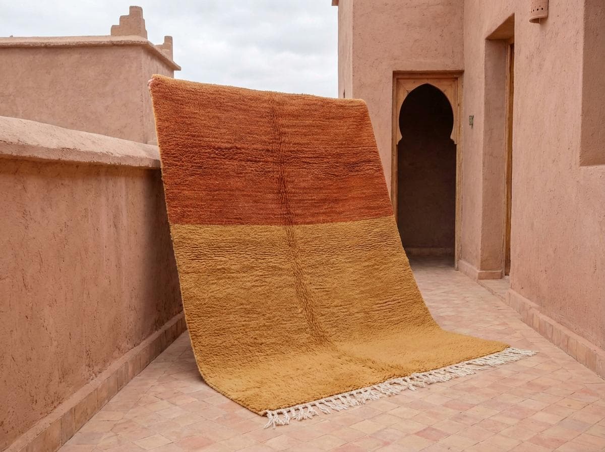 Orange Ombre Shag Rug