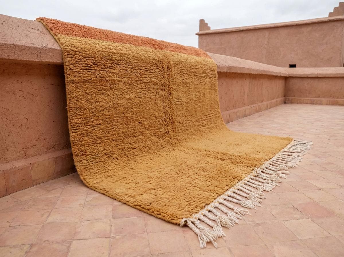 Orange Ombre Shag Rug