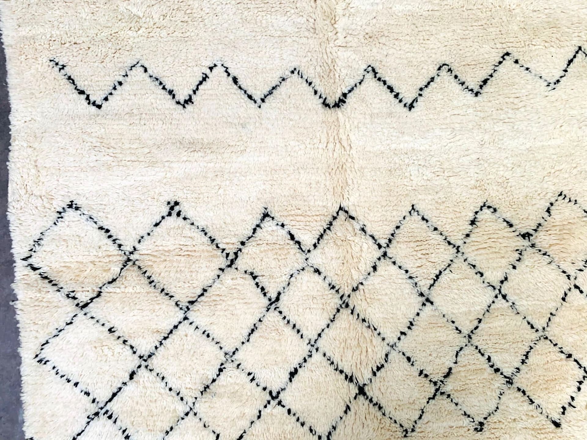 Beni ourain rug, Authentic Moroccan rug, Berber carpet, Genuine Wool rug, Handmade rug, Beni ourain style, Area rug, Tapis berbere, Teppich