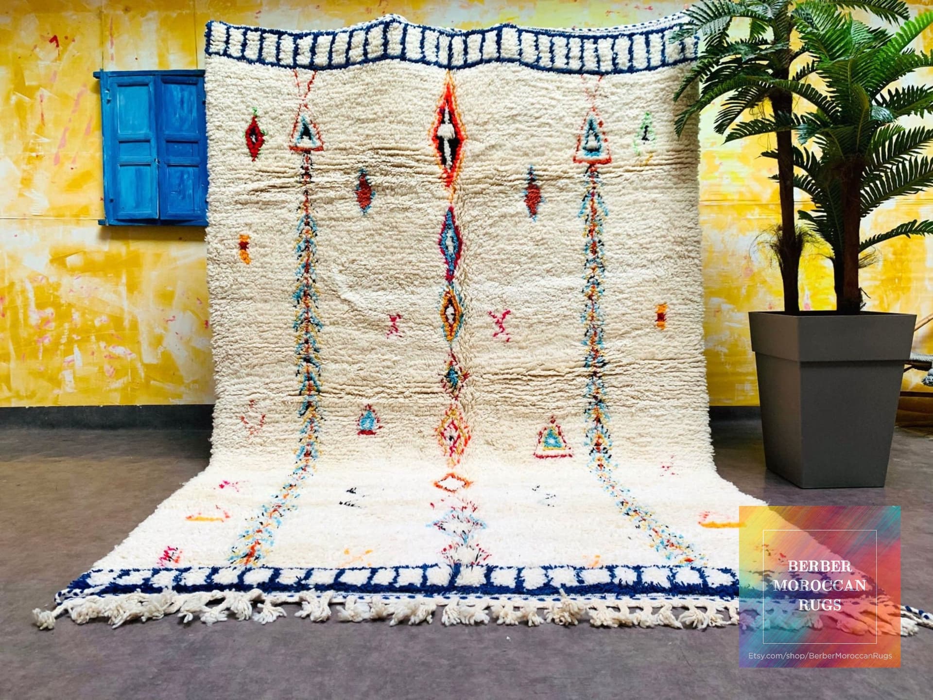 Moroccan Rugs - Handmade Beni Ourain Style - berber area rug - Large authentic Moroccan rug - Teppich marokko